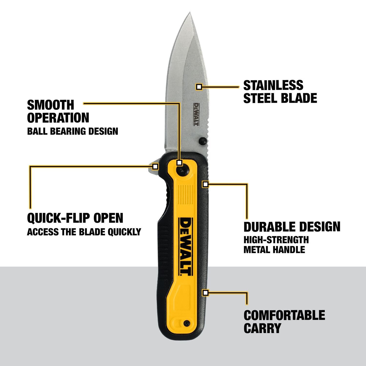 DeWalt DWHT10993 Drop Point Pocket Knife