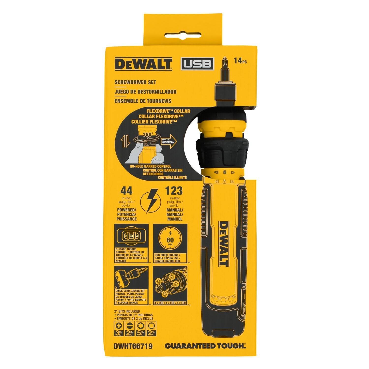 DeWalt DWHT66719 14-Piece Flexdrive 4V USB Screwdriver Kit – Tool Nut