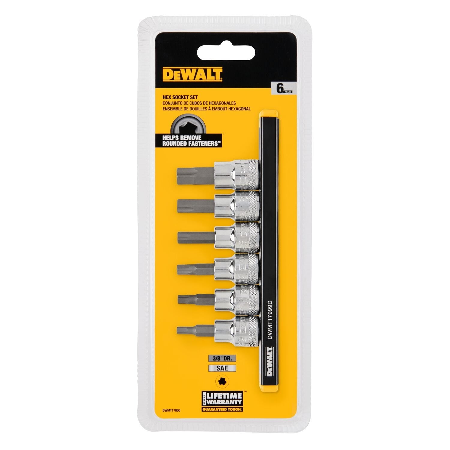 DeWalt DWMT17000 6-Piece 3/8 in. Drive SAE Hex Bit Socket Set