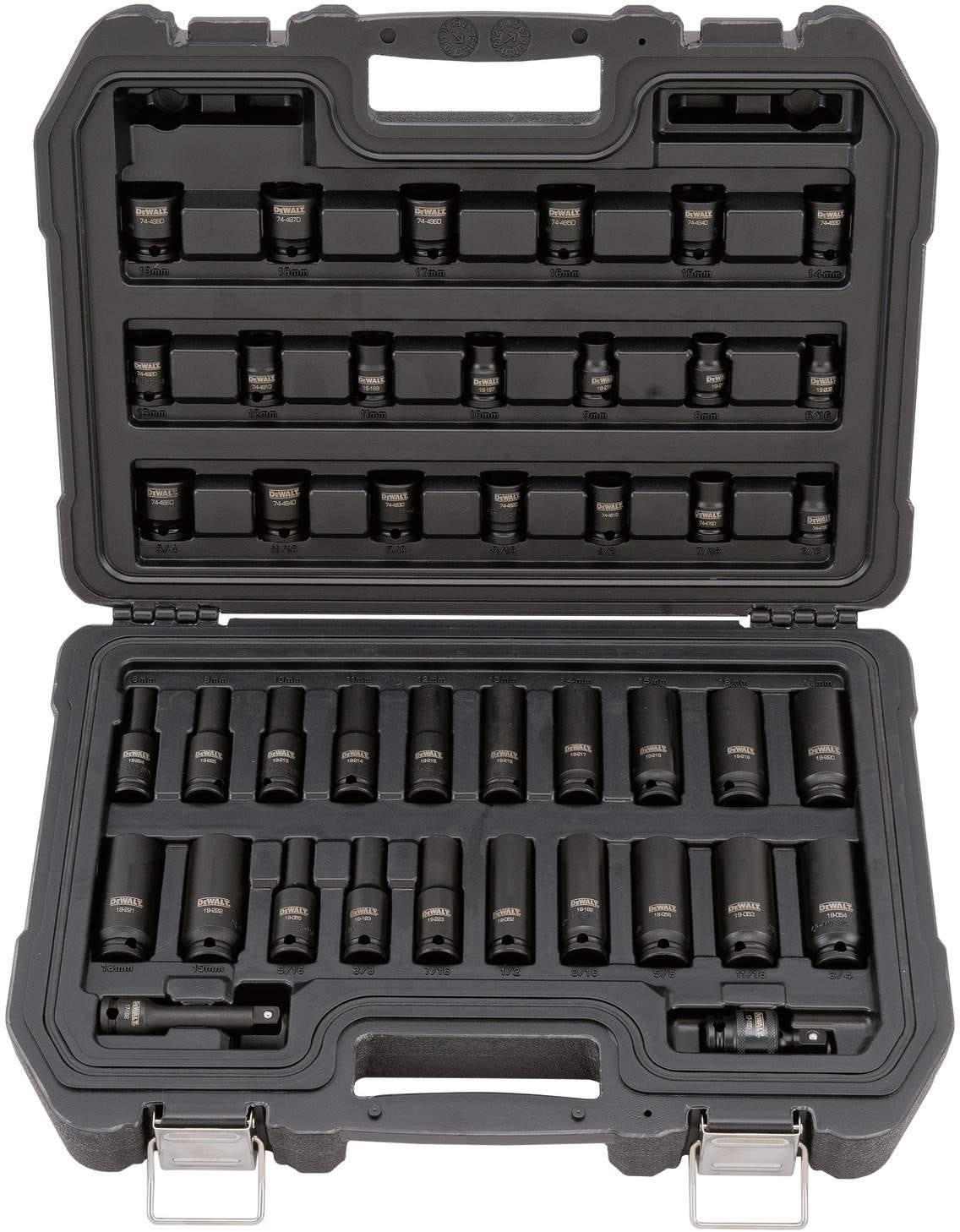 Dewalt DWMT19248 42 Piece 3/8-in Drive Combination Impact Socket Set - 6 Point