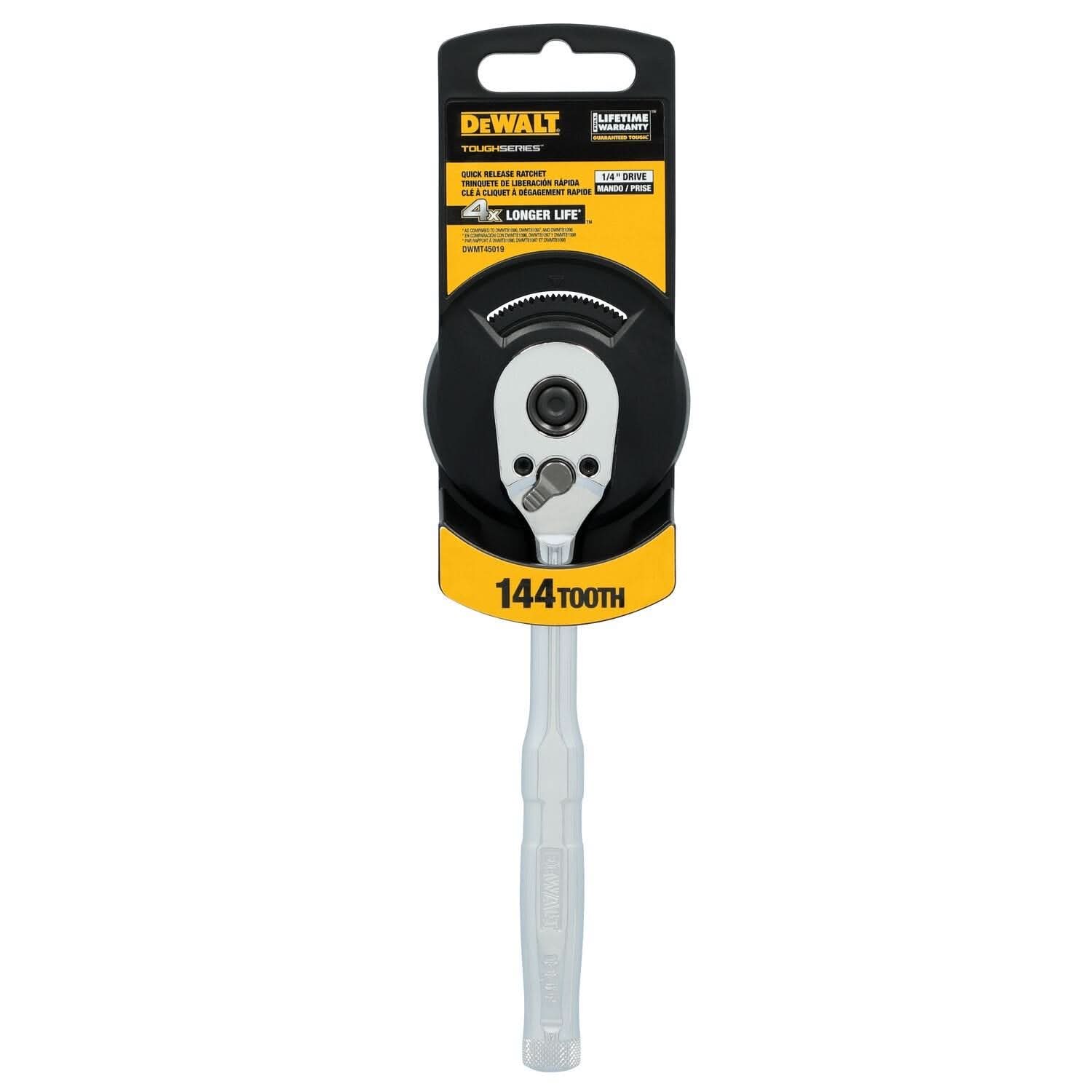 DeWalt DWMT45019 TOUGHSERIES 1/4 in. Drive 144-Tooth Quick Release Ratchet