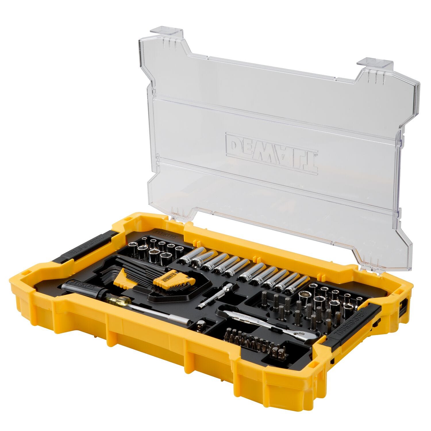 DeWalt DWMT45402 131-Piece 1/4 in. & 3/8 in. Mechanics Tool Set w/ ToughSystem 2.0 Tray