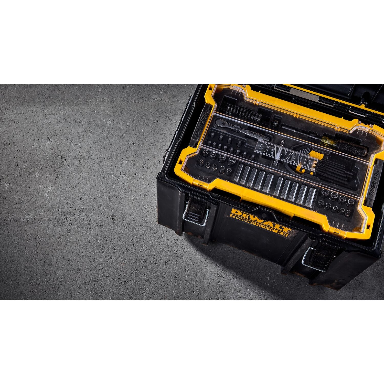 DeWalt DWMT45402 131-Piece 1/4 in. & 3/8 in. Mechanics Tool Set w/ ToughSystem 2.0 Tray