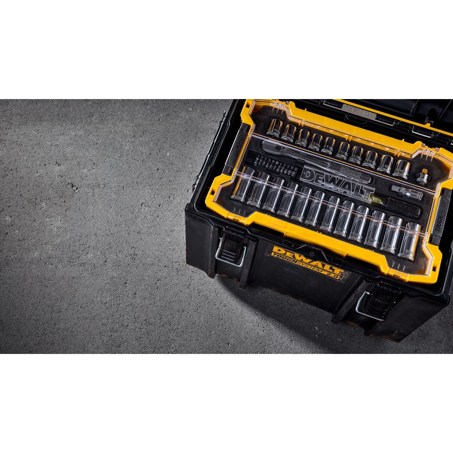DeWalt DWMT45403 85-Piece 3/8 in. & 1/2 in. Mechanics Tool Set w/ ToughSystem 2.0 Tray