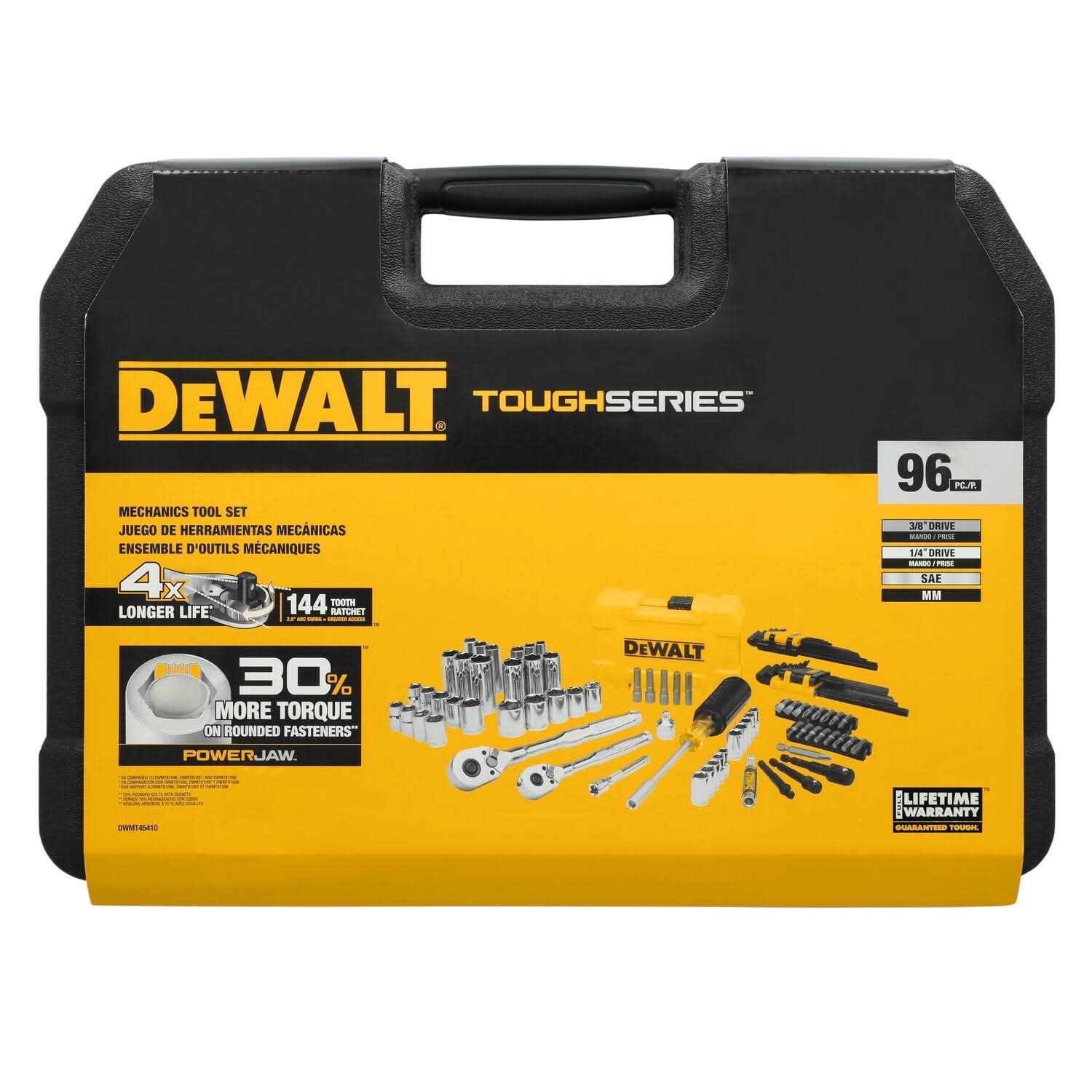 DeWalt DWMT45410 TOUGHSERIES 96-Piece 2 Drive Mechanics Tool Set