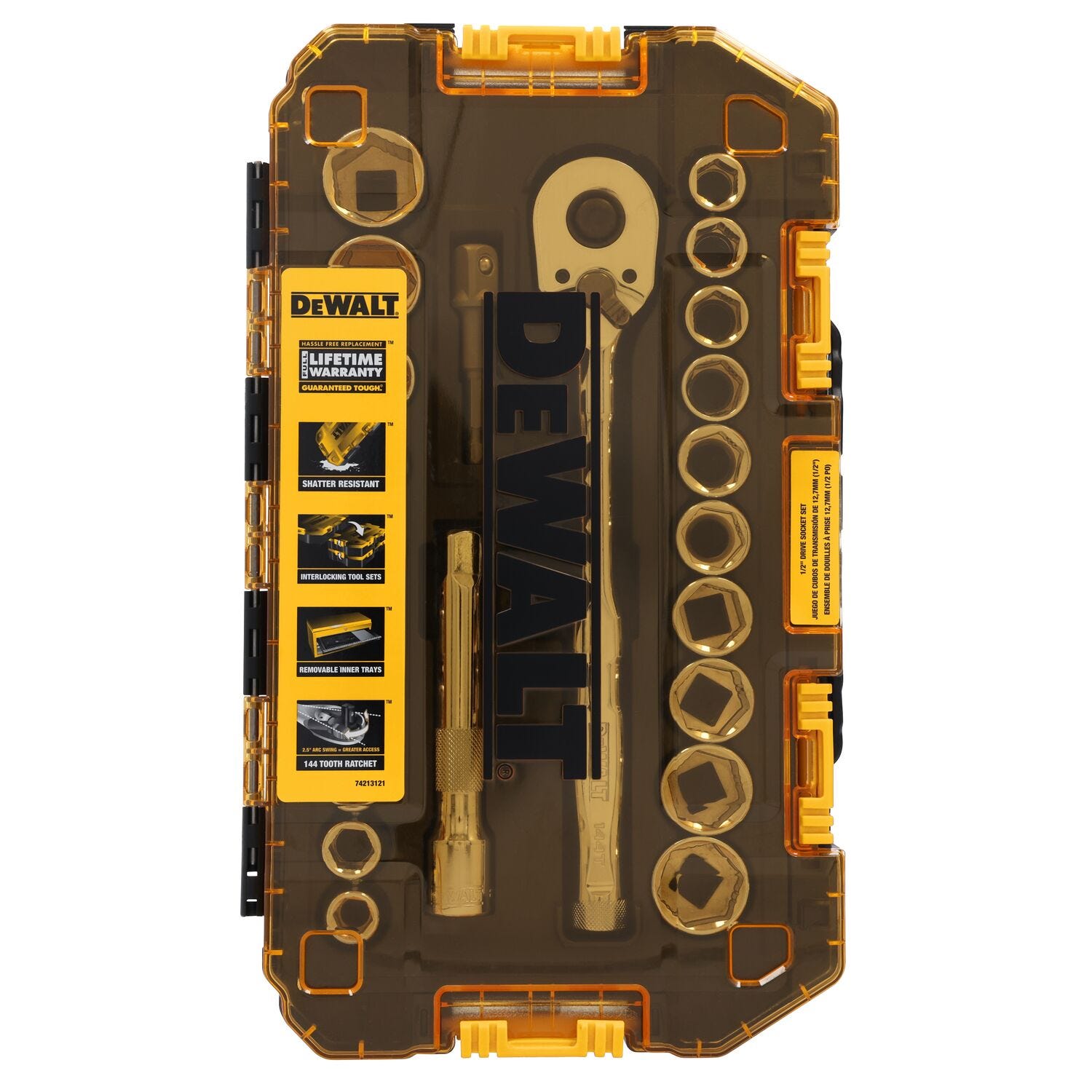 DeWalt DWMT45414 TOUGHSERIES 23-Piece TOUGH BOX 1/2 in. Drive Mechanics Tool Set
