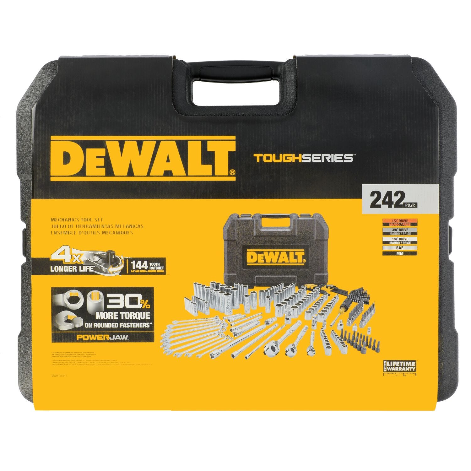 DeWalt DWMT45417 TOUGHSERIES 242-Piece 3 Drive Mechanics Tool Set