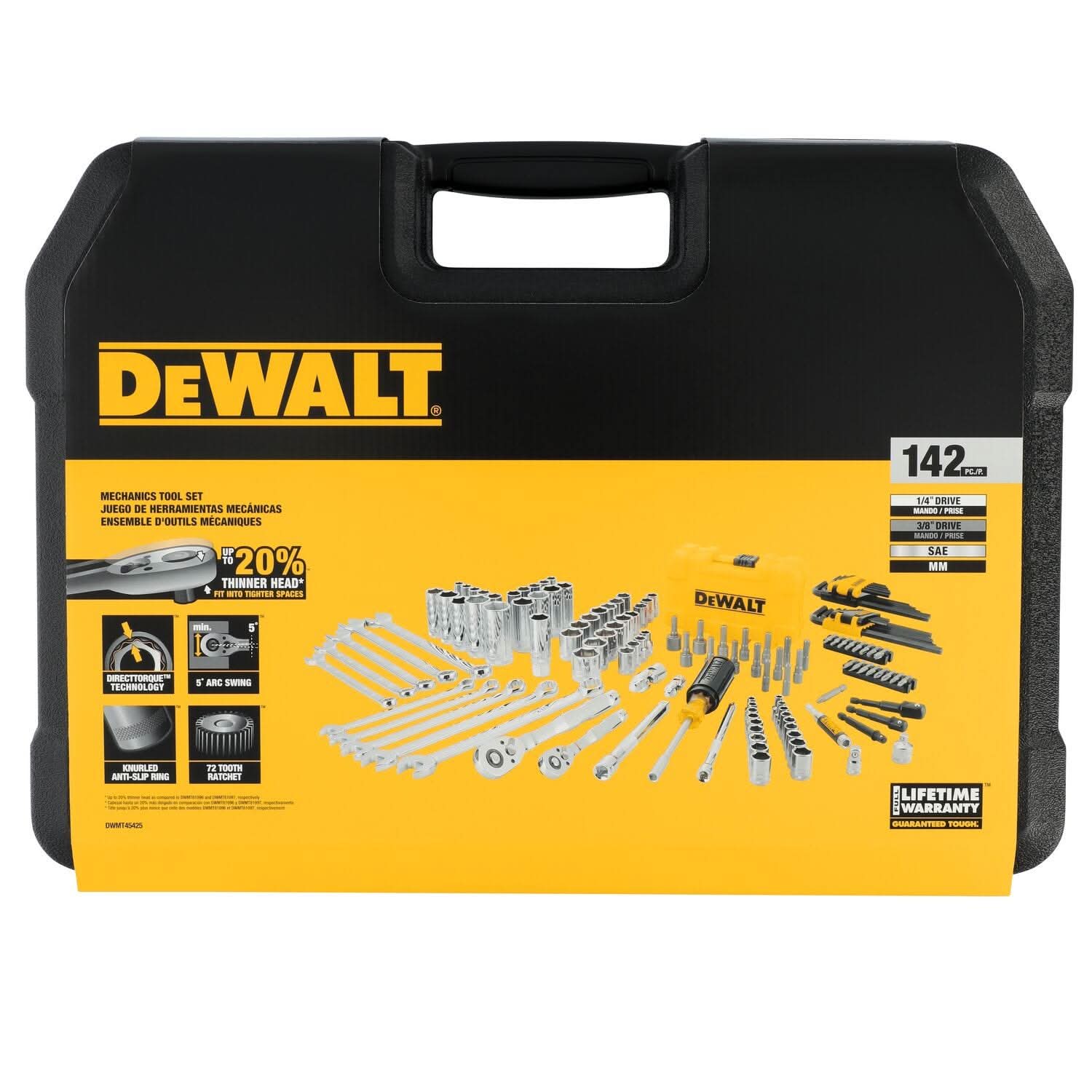 DeWalt DWMT45425 142-Piece 2 Drive Mechanics Tool Set – Tool Nut