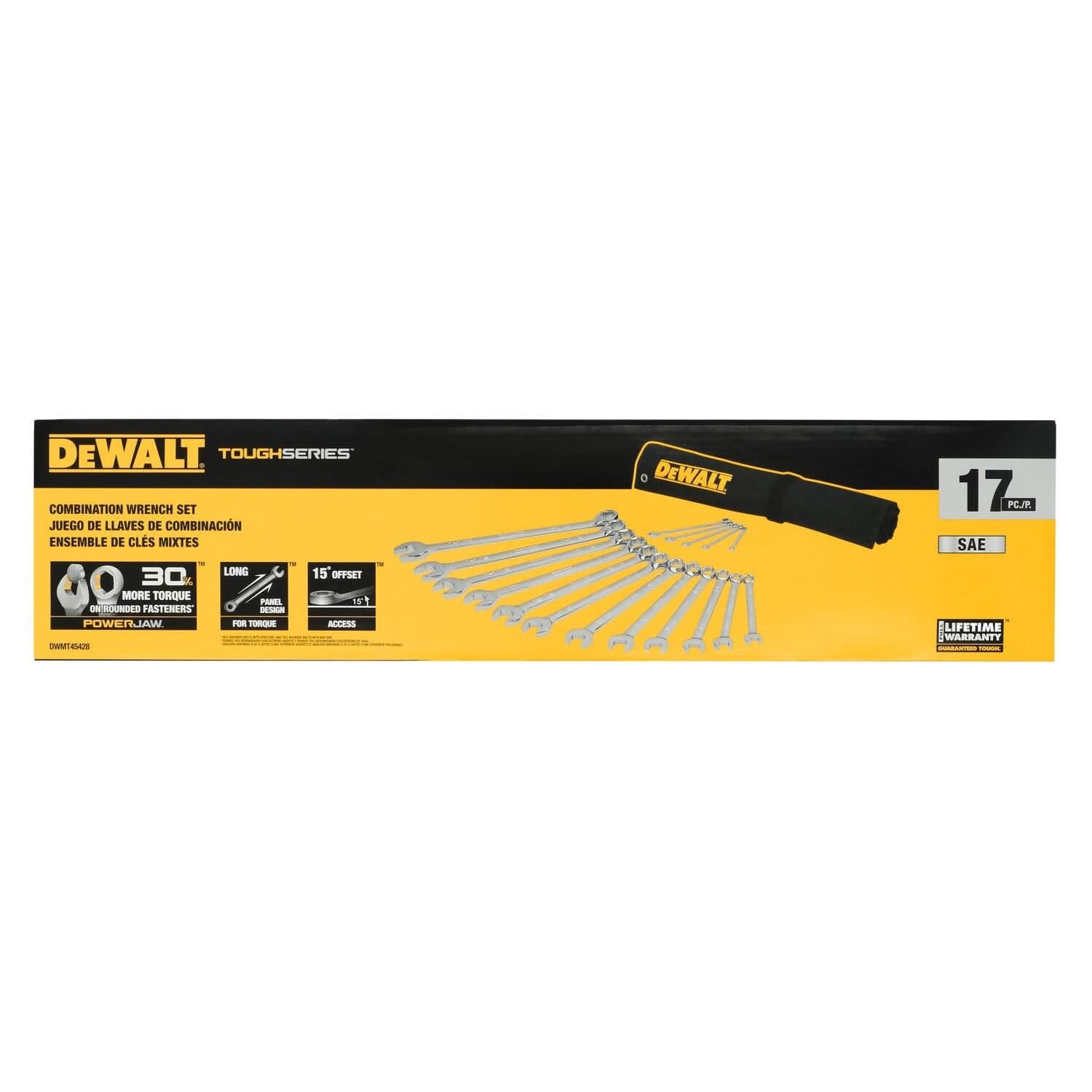 DeWalt DWMT45428 TOUGHSERIES 17-Piece SAE Combination Wrench Set