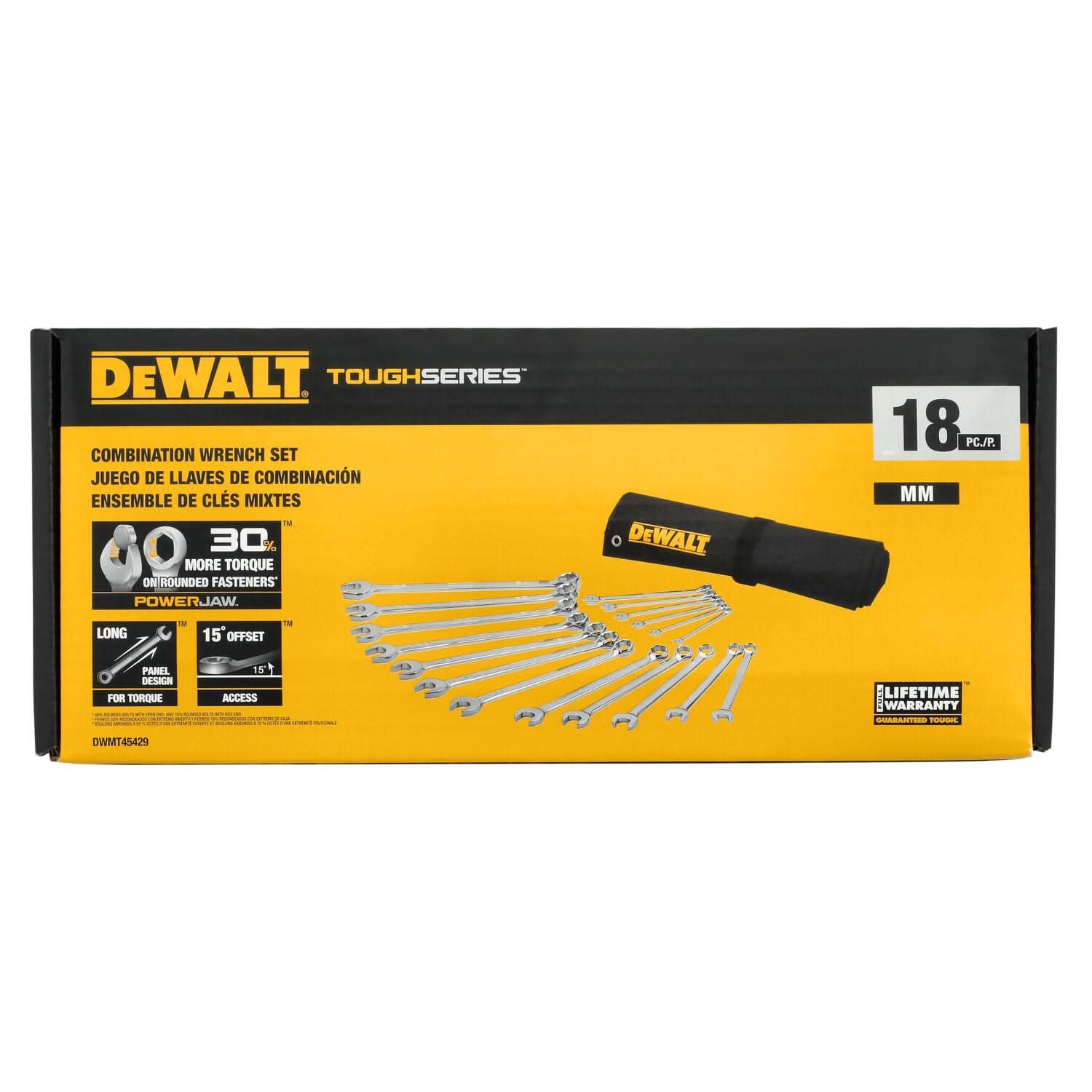 DeWalt DWMT45429 TOUGHSERIES 18-Piece Metric Combination Wrench Set