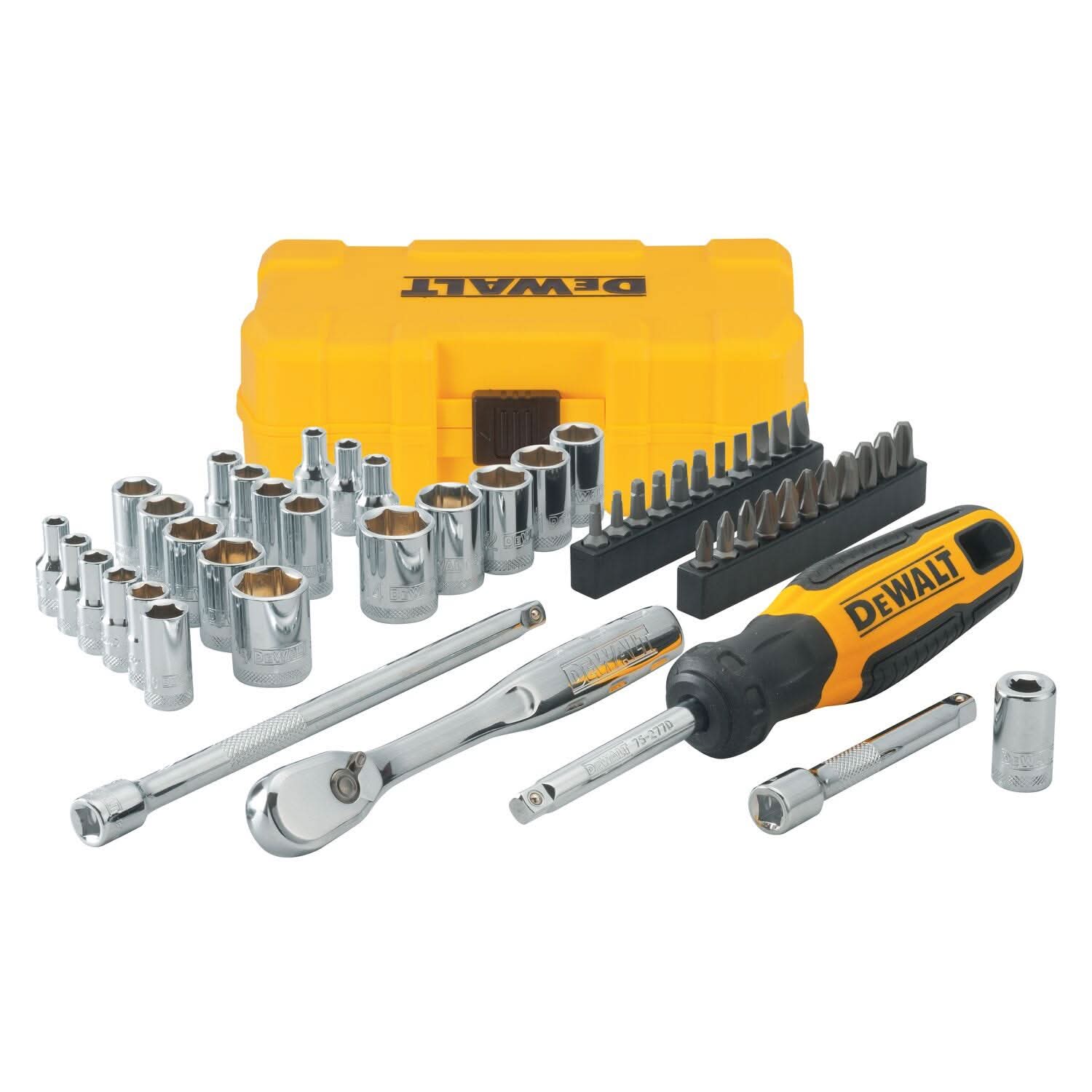 DeWalt DWMT81610 50-Piece 1/4 in. Drive Mechanics Tool Set – Tool Nut