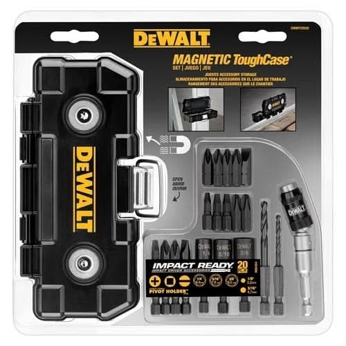 DeWalt DWMTCIR20 20-Piece Impact Ready Magnet Tough Case Set