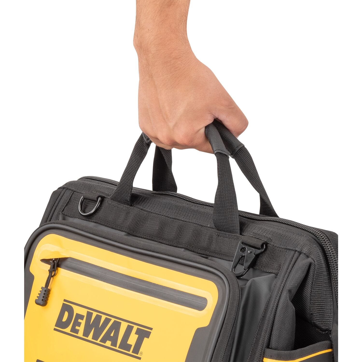 DeWalt 16 in. PRO Open Mouth Tool Bag w/ 12-Piece Flex Head Ratcheting Metric Wrench Set
