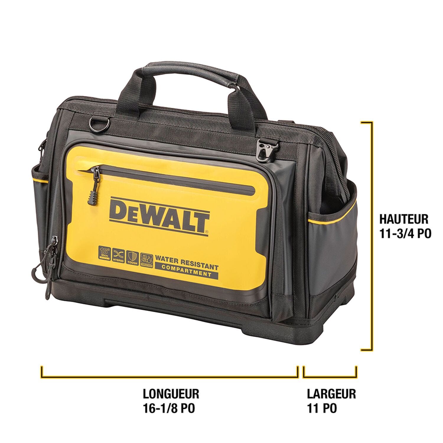 DeWalt 16 in. PRO Open Mouth Tool Bag w/ 12-Piece Flex Head Ratcheting Metric Wrench Set