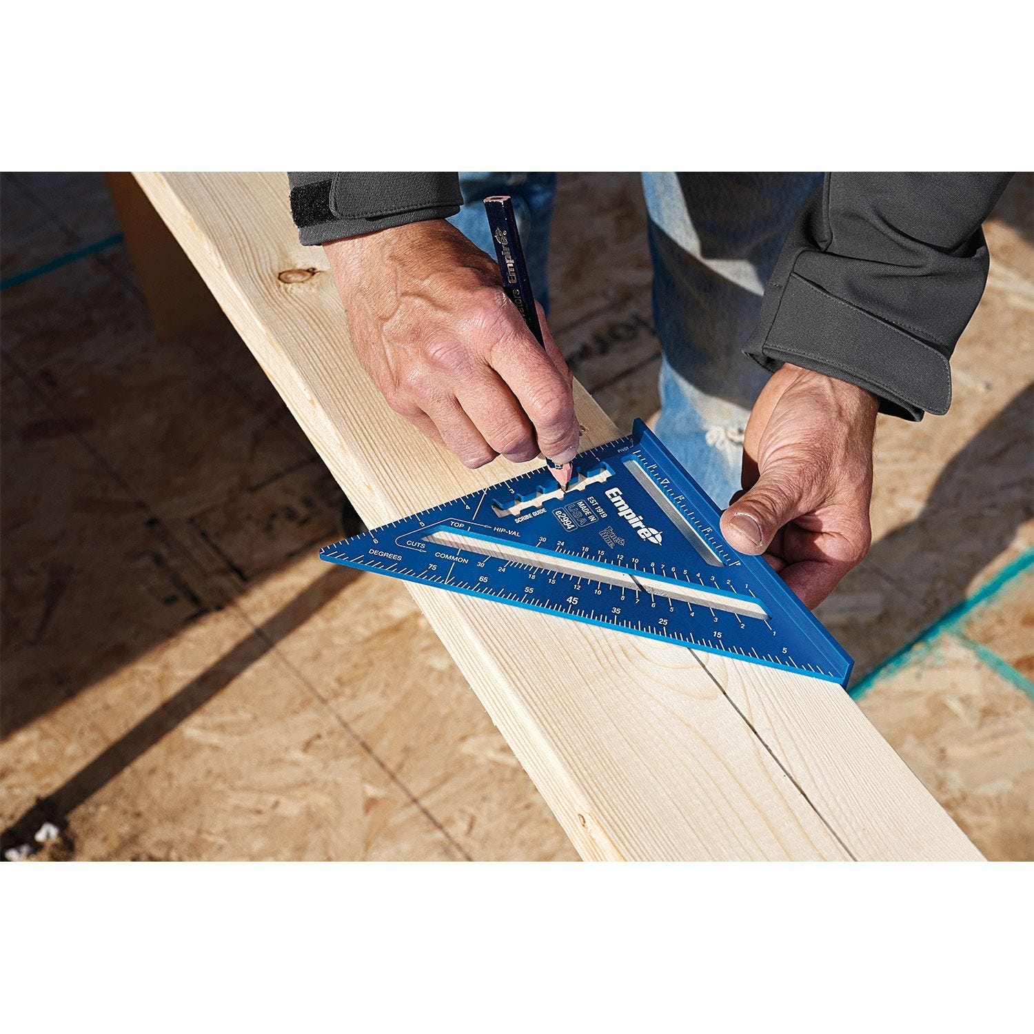 Empire E2994 7 in. Laser Etched Aluminum Rafter Square