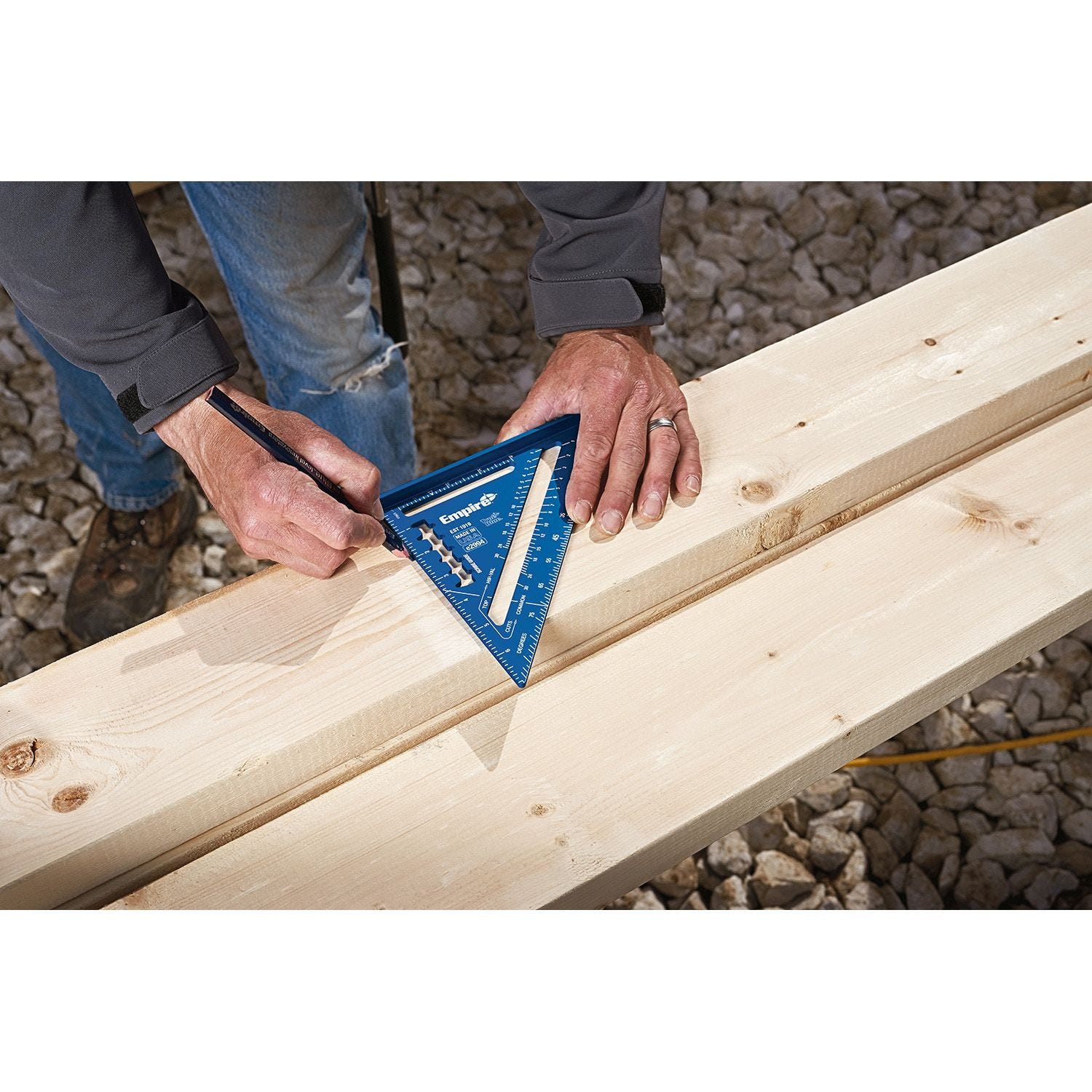 Empire E2994 7 in. Laser Etched Aluminum Rafter Square