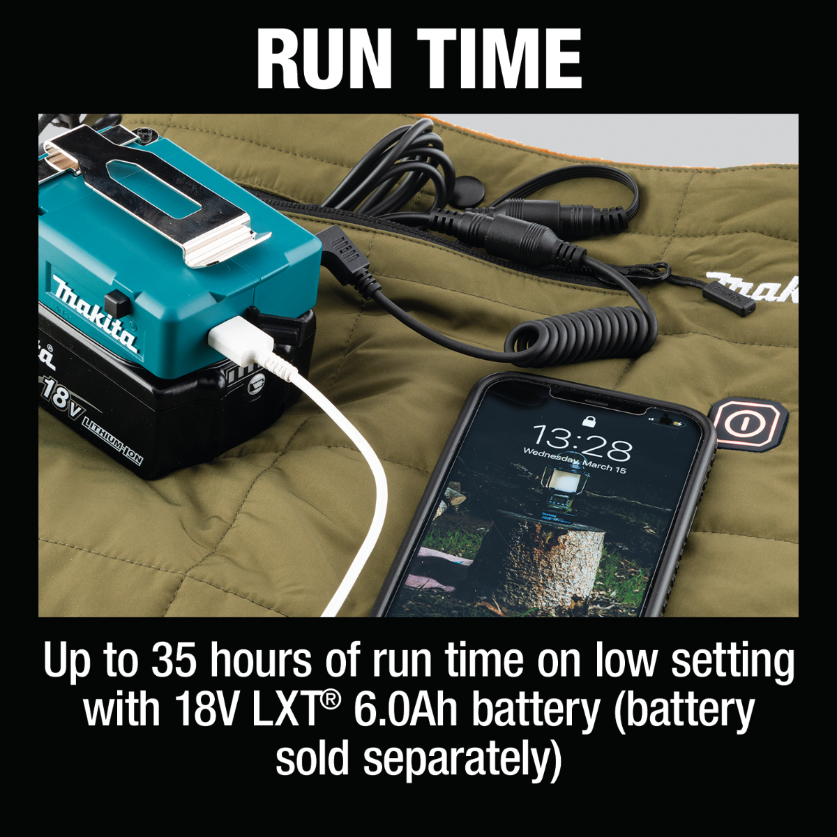 Makita ADCB200B Outdoor Adventure 18V LXT Heated Blanket, Blanket Only