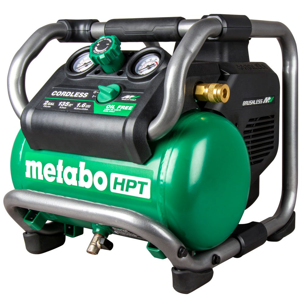 Metabo HPT EC36DAQ4M 36V Brushless 2-Gallon Air Compressor plus 36V/18V MultiVolt Battery and Charger 4.0Ah/8.0Ah Starter Kit