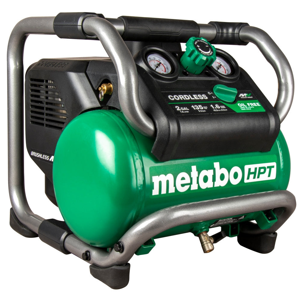 Metabo HPT EC36DAQ4M 36V Brushless 2-Gallon Air Compressor plus 36V/18V MultiVolt Battery and Charger 4.0Ah/8.0Ah Starter Kit