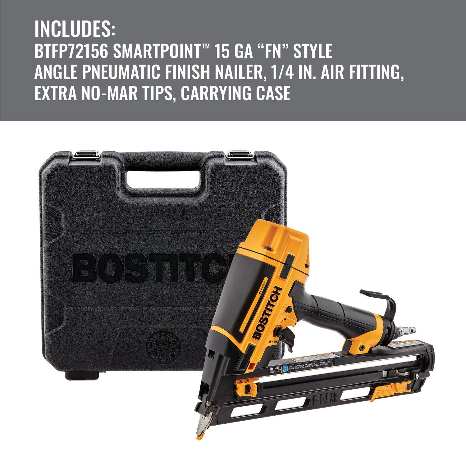 Stanley Bostitch BTFP72156 Smart Point 15Ga "FN" Style Angle Finish Nailer Kit