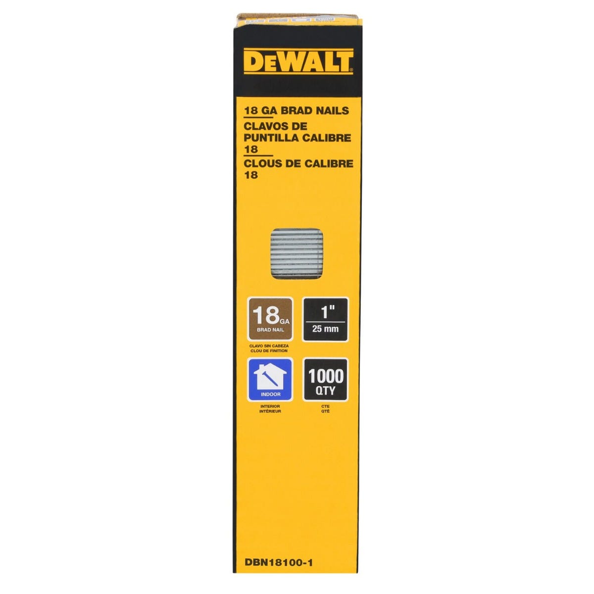 DeWalt DBN18100-2 18 Gauge 1 in. Brad Nails 2,500-Pack