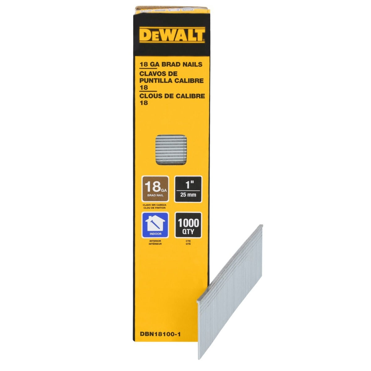 DeWalt DBN18100-2 18 Gauge 1 in. Brad Nails 2,500-Pack