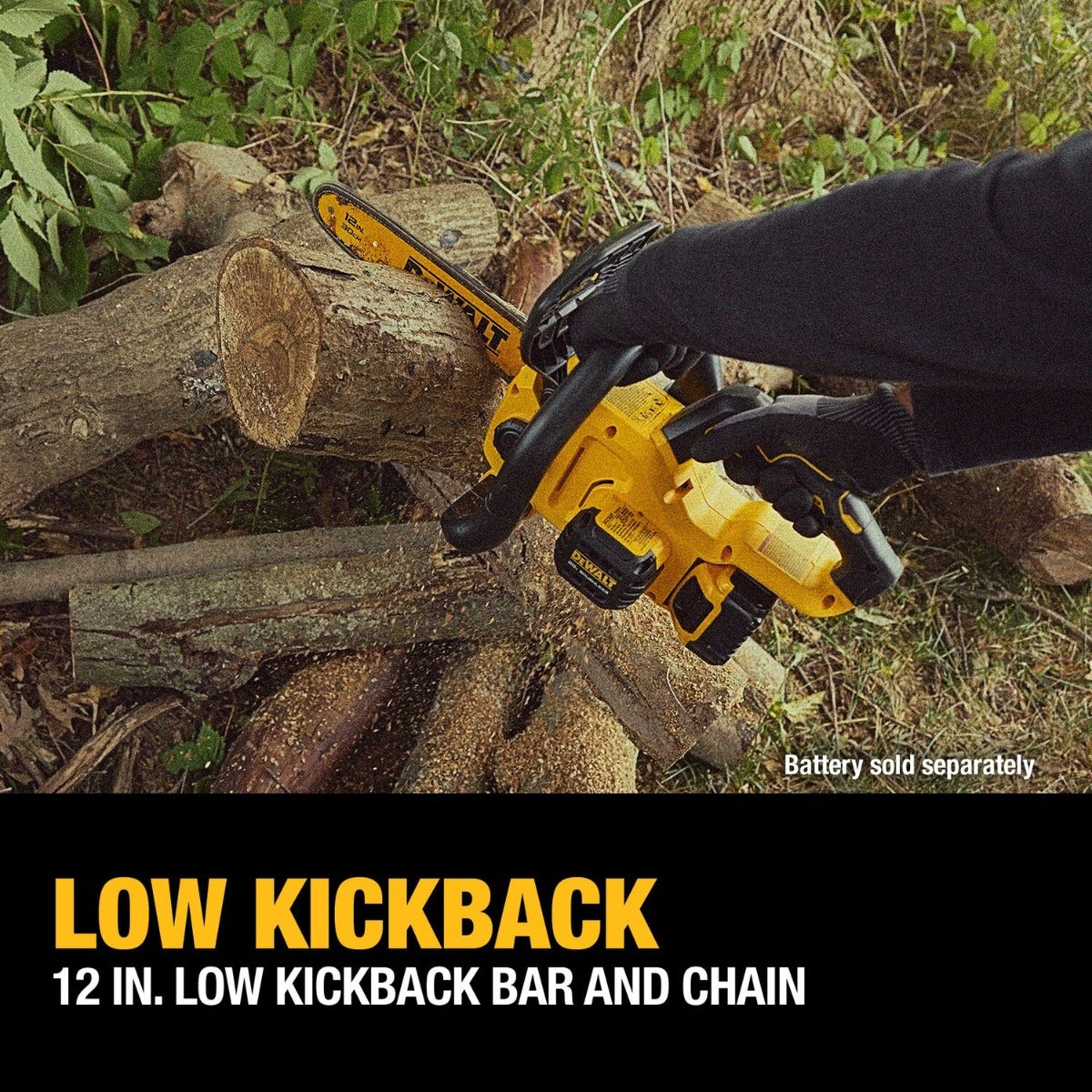 DeWalt DCCS621B 20V MAX* Compact 12 in. Brushless Cordless Chainsaw, Tool Only