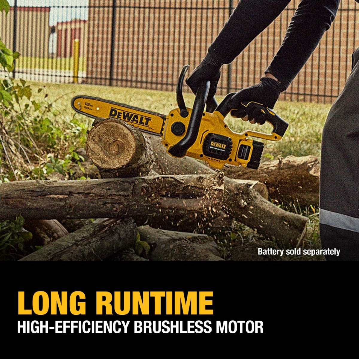DeWalt DCCS621B 20V MAX* Compact 12 in. Brushless Cordless Chainsaw, Tool Only