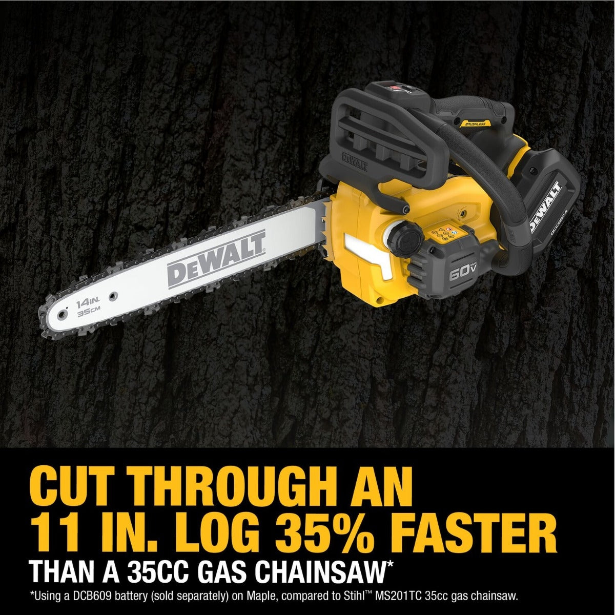 DeWalt DCCS674B FLEXVOLT 20V/60V MAX Brushless 14 in. Chainsaw, Tool Only