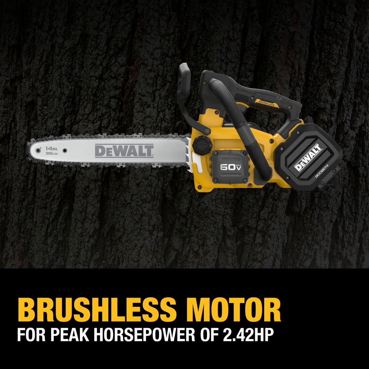 DeWalt DCCS674B FLEXVOLT 20V/60V MAX Brushless 14 in. Chainsaw, Tool Only