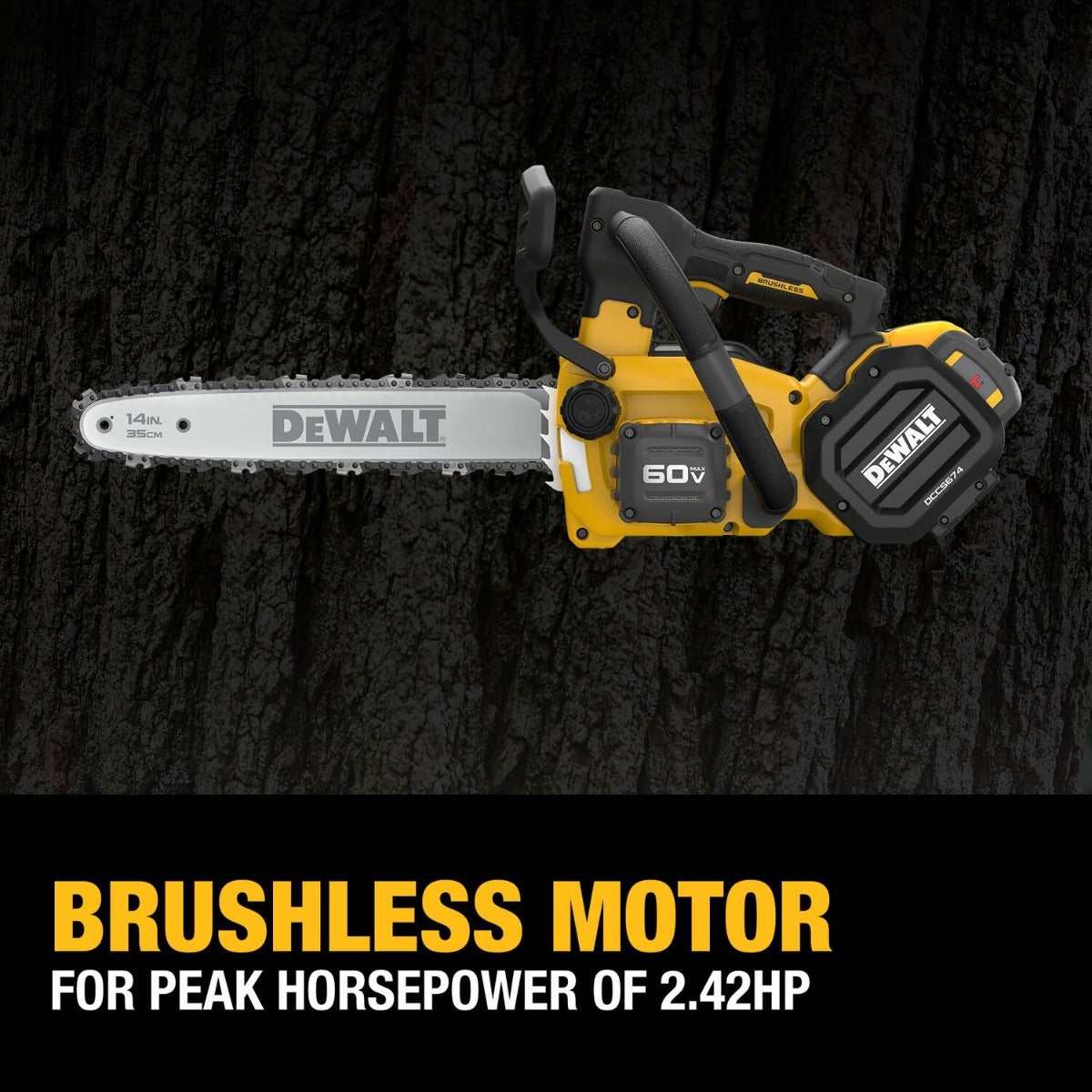 DeWalt DCCS674X2 FLEXVOLT 20V/60V MAX Brushless 14 in. Chainsaw 9.0Ah Kit
