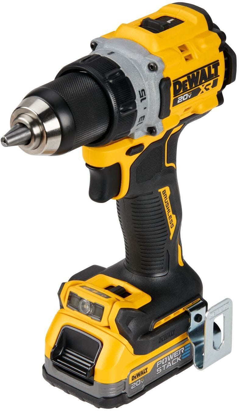 DeWALT DCD800E2 20V MAX XR Brushless Compact 1/2-in Drill/Driver PowerStack 1.7Ah Kit