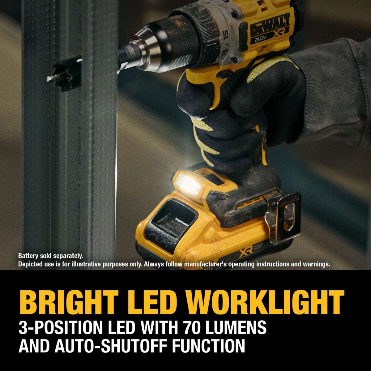 DeWALT DCD801B 20V MAX XR Brushless Cordless 1/2-in. Drill/Driver, Tool Only