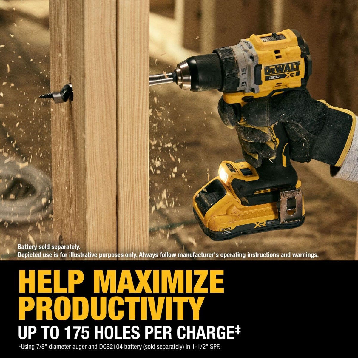 DeWALT DCD801B 20V MAX XR Brushless Cordless 1/2-in. Drill/Driver, Tool Only