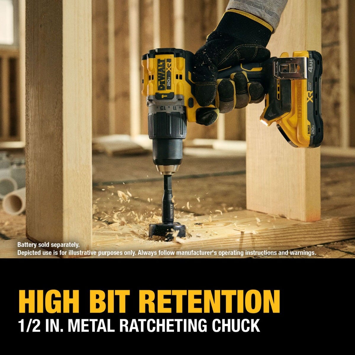 DeWALT DCD806B 20V MAX XR Brushless Cordless 1/2-in. Hammer Drill, Tool Only