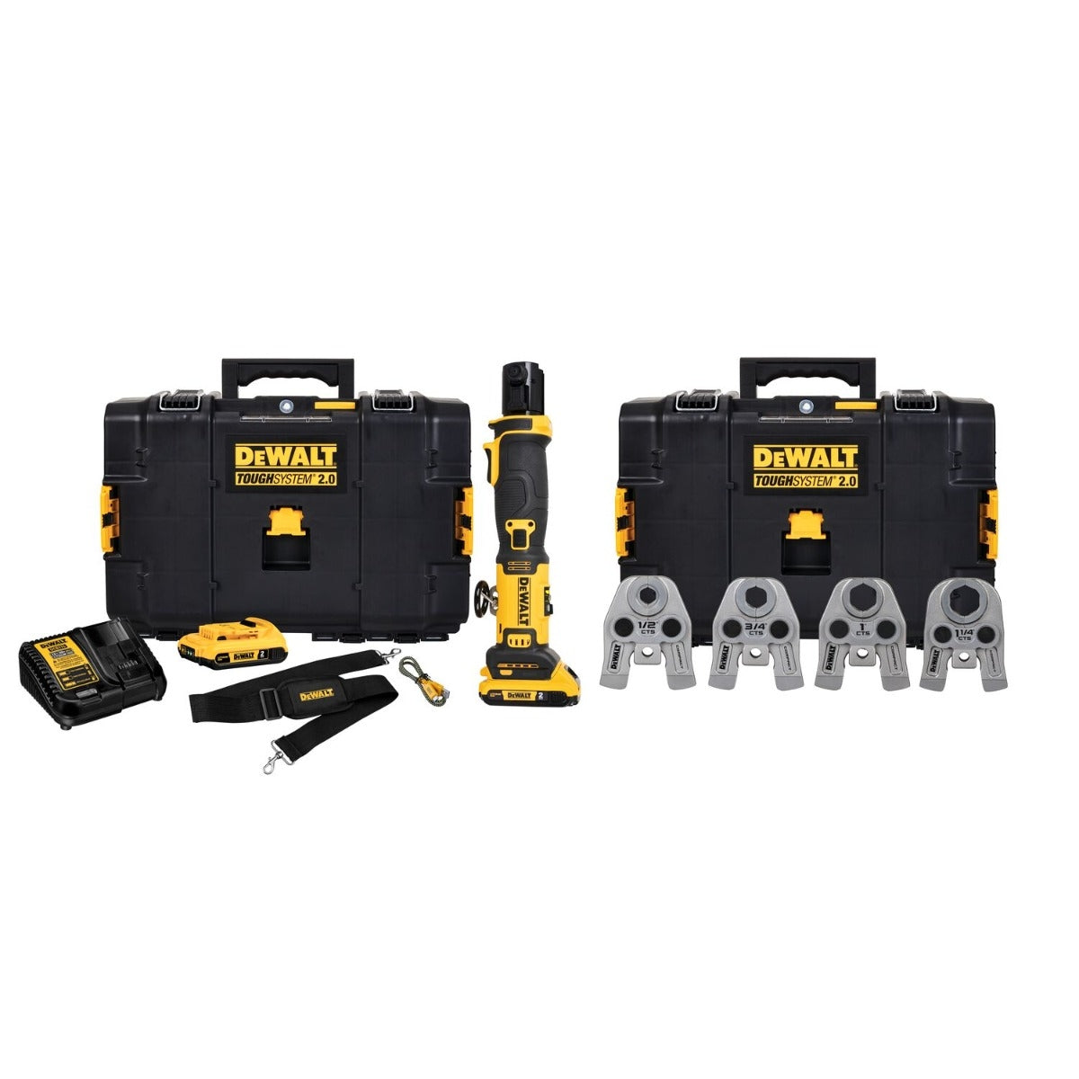 DeWalt DCE210D2K 20V MAX Compact Press Tool 2.0Ah Kit w/ CTS Jaw Set