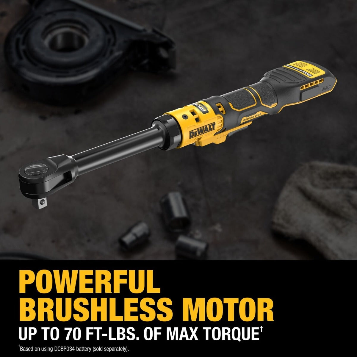 DeWALT DCF512EB 20V MAX ATOMIC Brushless Cordless 1/2-in. Extended Reach Ratchet, Tool Only