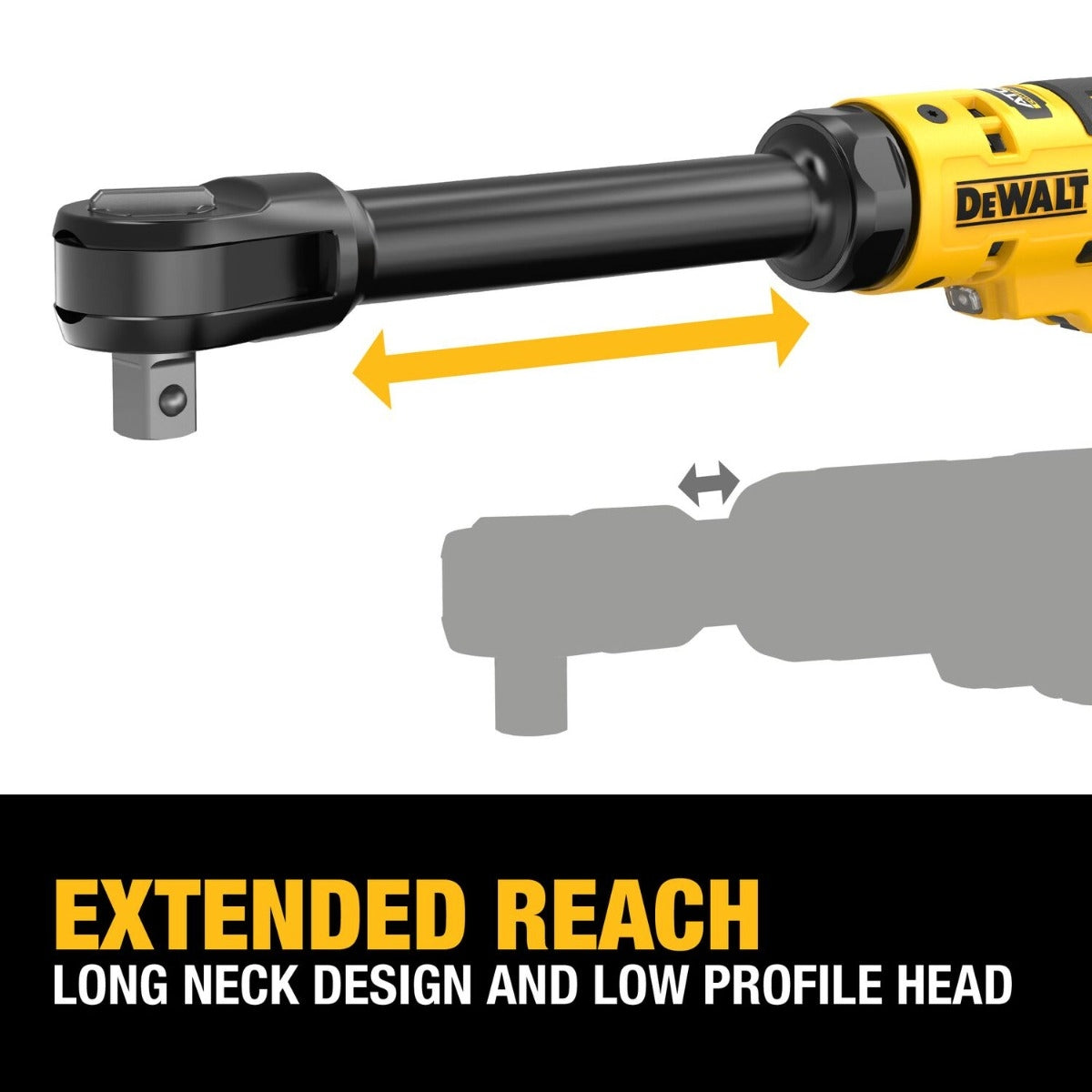 DeWALT DCF512EB 20V MAX ATOMIC Brushless Cordless 1/2-in. Extended Reach Ratchet, Tool Only