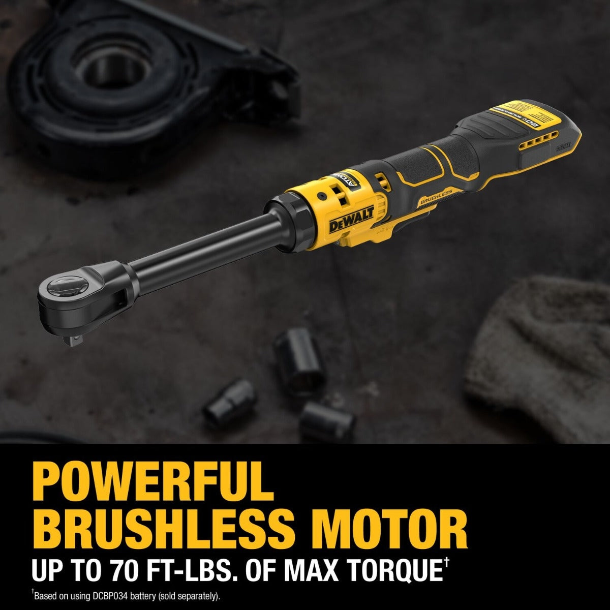 DeWALT DCF513EB 20V MAX ATOMIC Brushless Cordless 3/8-in. Extended Reach Ratchet, Tool Only