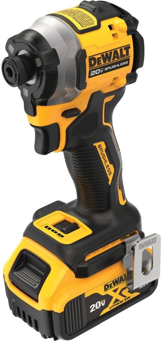 DeWALT DCF850P1 ATOMIC 20V MAX* 1/4 -in. Brushless Cordless 3-Speed Impact Driver Kit, 1 Battery