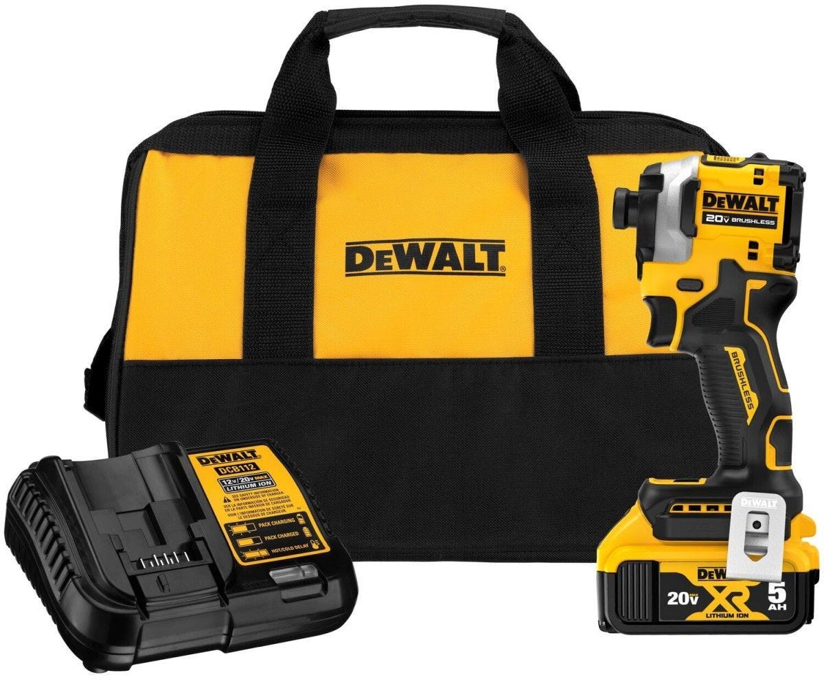 DeWALT DCF850P1 ATOMIC 20V MAX* 1/4 -in. Brushless Cordless 3-Speed Impact Driver Kit, 1 Battery