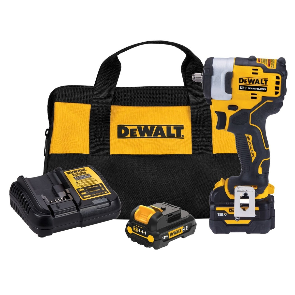 DEWALT DCF903GJ1G1 XTREME 12V MAX Brushless 3/8-in. Cordless Impact Wrench 5.0Ah Kit