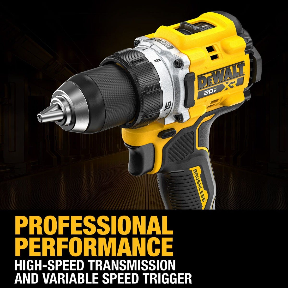 DeWALT DCK251E1QQ1 20V MAX Brushless 2-Tool Hammer Drill + Impact Drive Powerstack Combo Kit