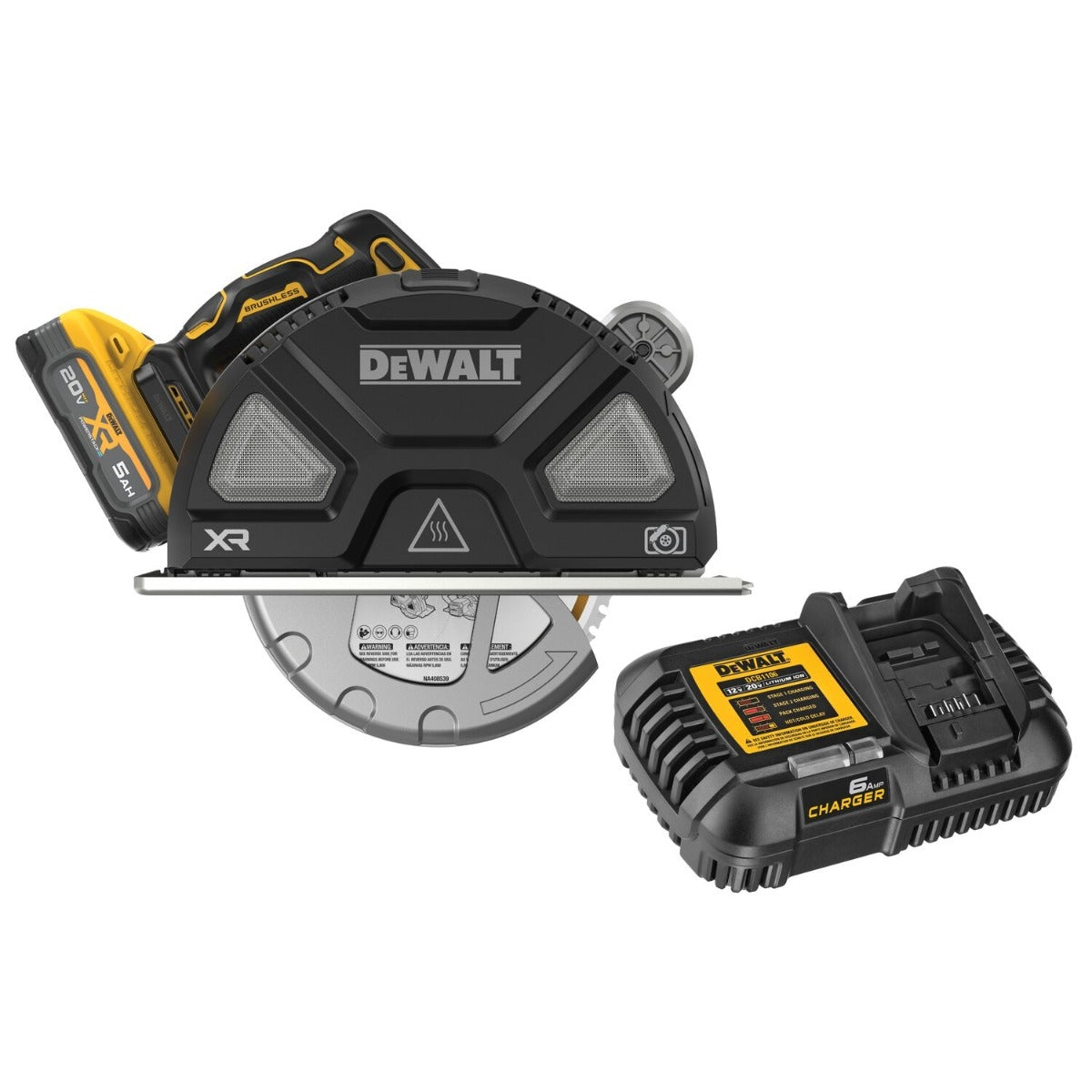 DeWALT DCS383B 20V MAX XR 7-1/4-in. Metal Cutting Circular Saw 5.0Ah Kit