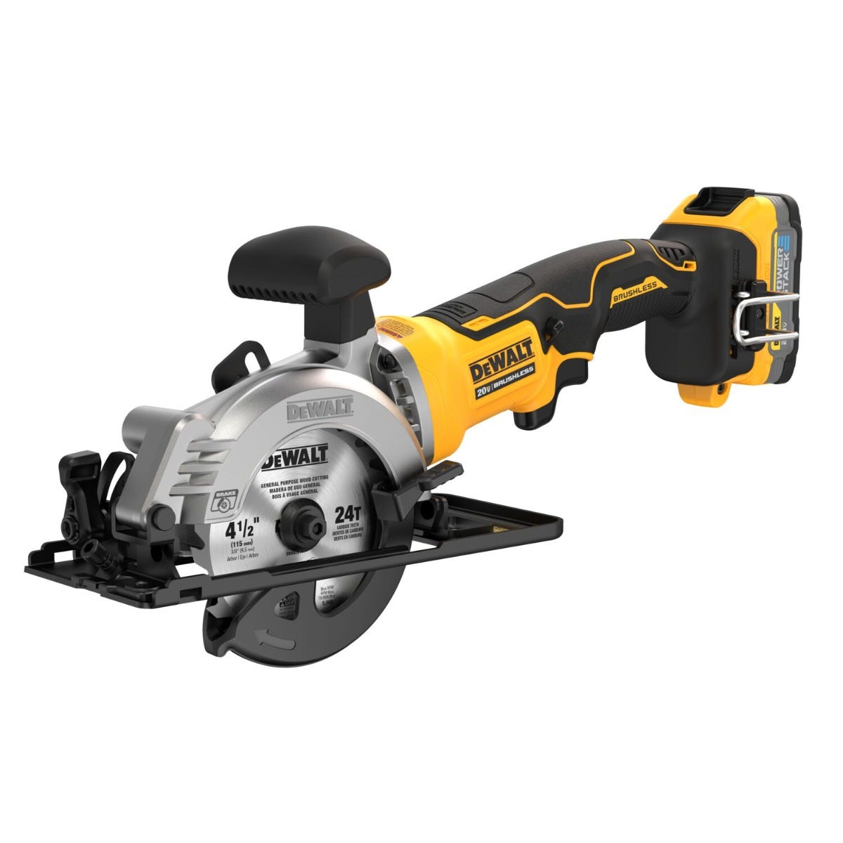 DeWalt DCS571E1 ATOMIC 20V MAX Brushless 4-1/2 in. Circular Saw Kit