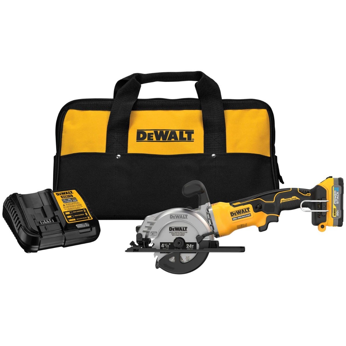 DeWalt DCS571E1 ATOMIC 20V MAX Brushless 4-1/2 in. Circular Saw Kit