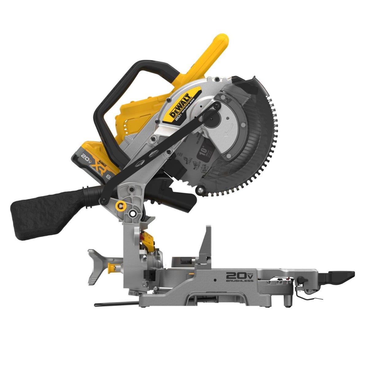 DeWALT DCS714WW1 DEWALT 20V MAX XR 10-in. Double Bevel Fixed Miter Saw 8.0Ah Kit