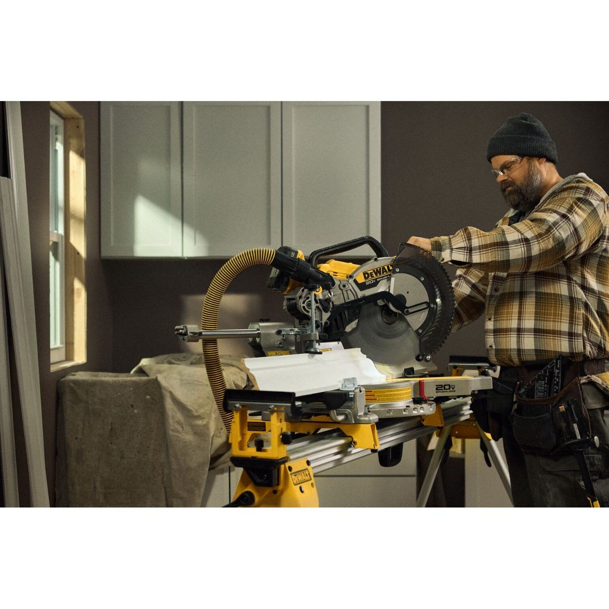 DeWALT DCS785B 20V MAX XR 12-in. Double Bevel Sliding Miter Saw, Tool Only