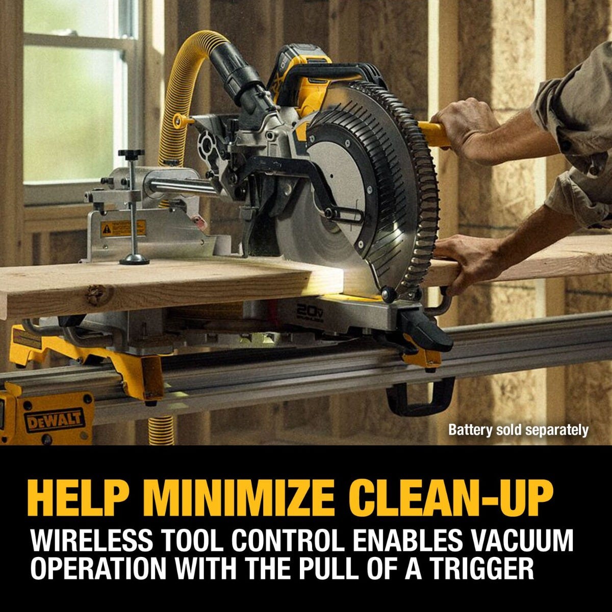 DeWALT DCS785B 20V MAX XR 12-in. Double Bevel Sliding Miter Saw, Tool Only