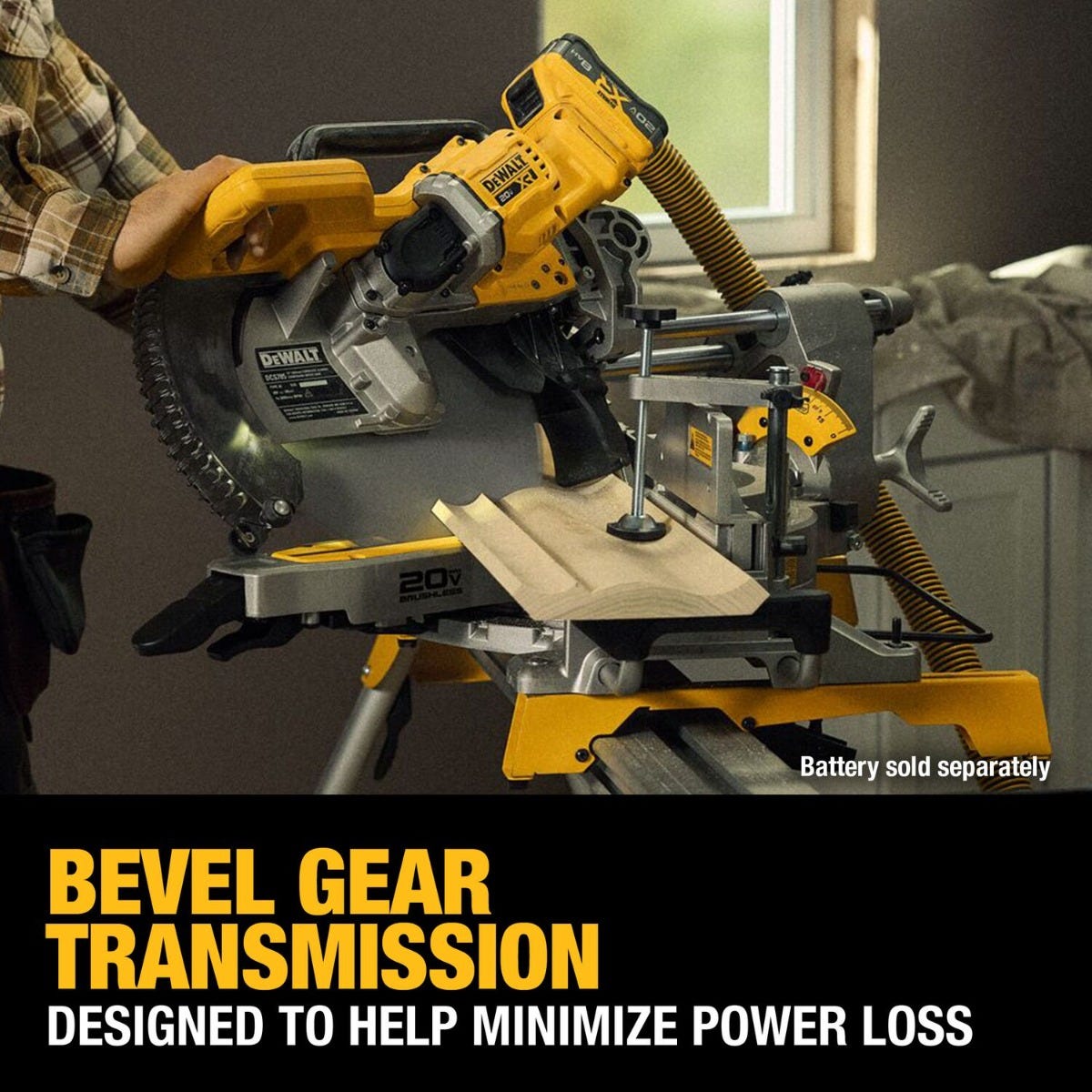 DeWALT DCS785B 20V MAX XR 12-in. Double Bevel Sliding Miter Saw, Tool Only